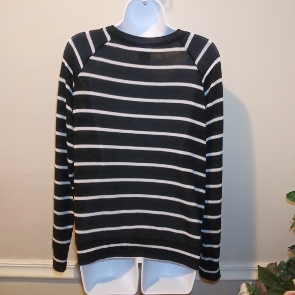 EUC Disney Black & White Striped Sequinned Mickey Mouse Sweater - Picture 5 of 9